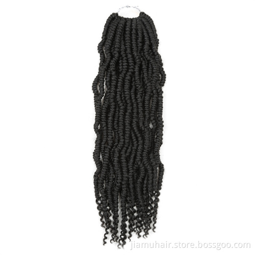 Spring Twist Hair Pretwisted 14-18 inch Bomb Twist Fluffy Synthetic Pre looped Passion Twist Crochet Braids 24 Root